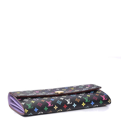 Louis Vuitton Monogram Multicolor Sarah Wallet Black Violet 4 of 8
