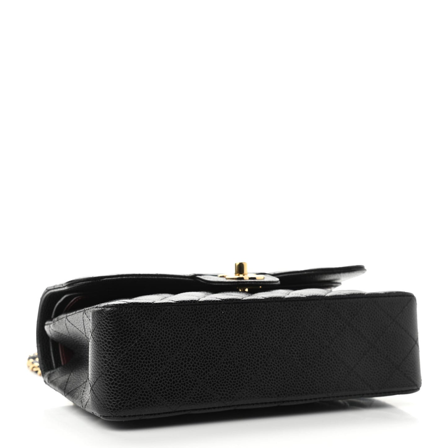 Caviar Quilted Small Double Flap Black