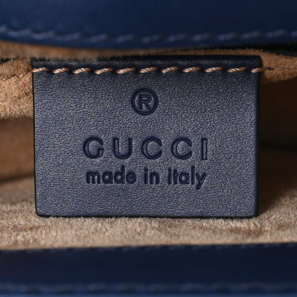 Gucci Calfskin Mini Sylvie Chain Shoulder Bag Blue Agata 6 of 11