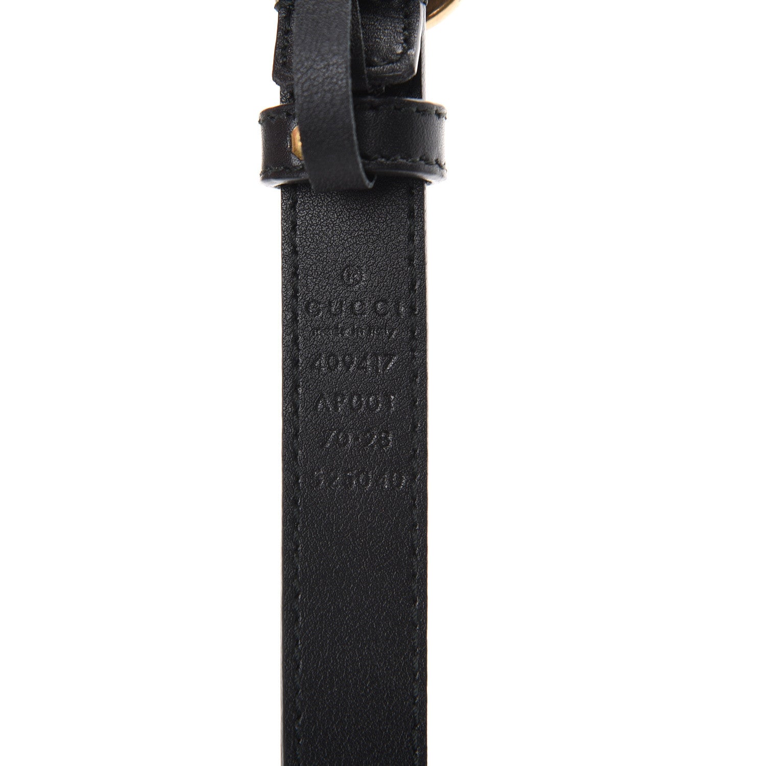 Gucci Calfskin Double G 20mm Belt 70 28 Black 3 of 5