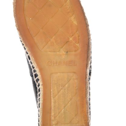 Chanel Lambskin CC Espadrilles 37 Black 15 of 15