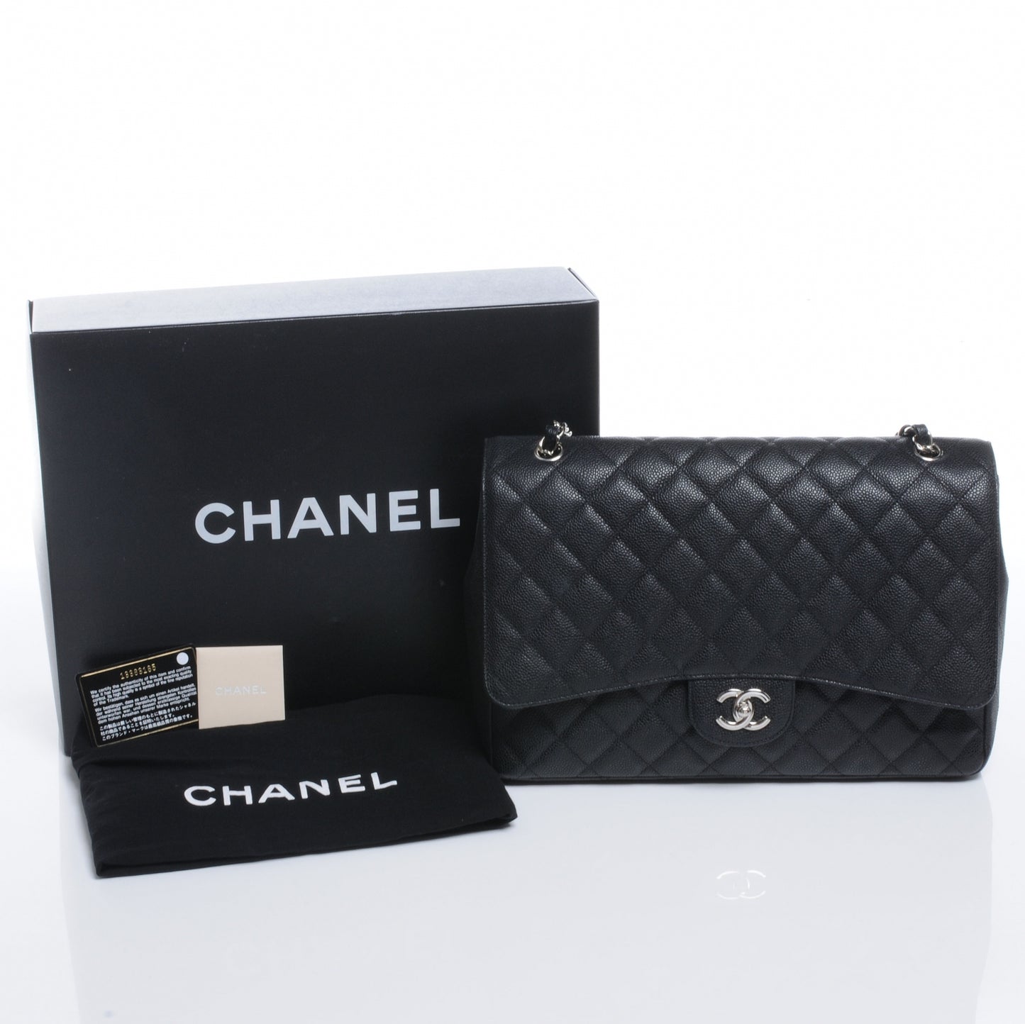 Caviar Maxi Single Flap Black
