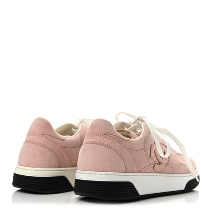 Chanel Suede Womens CC Sneakers 38.5 Light Pink 5 of 11