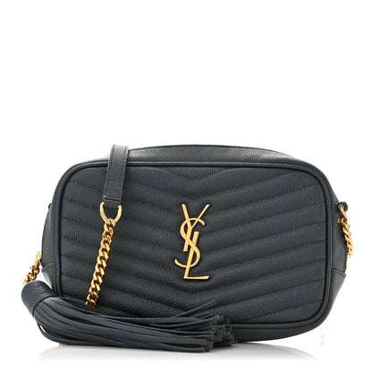 Saint Laurent Grain De Poudre Matelasse Monogram Mini Lou Camera Bag Faggio 1 of 11