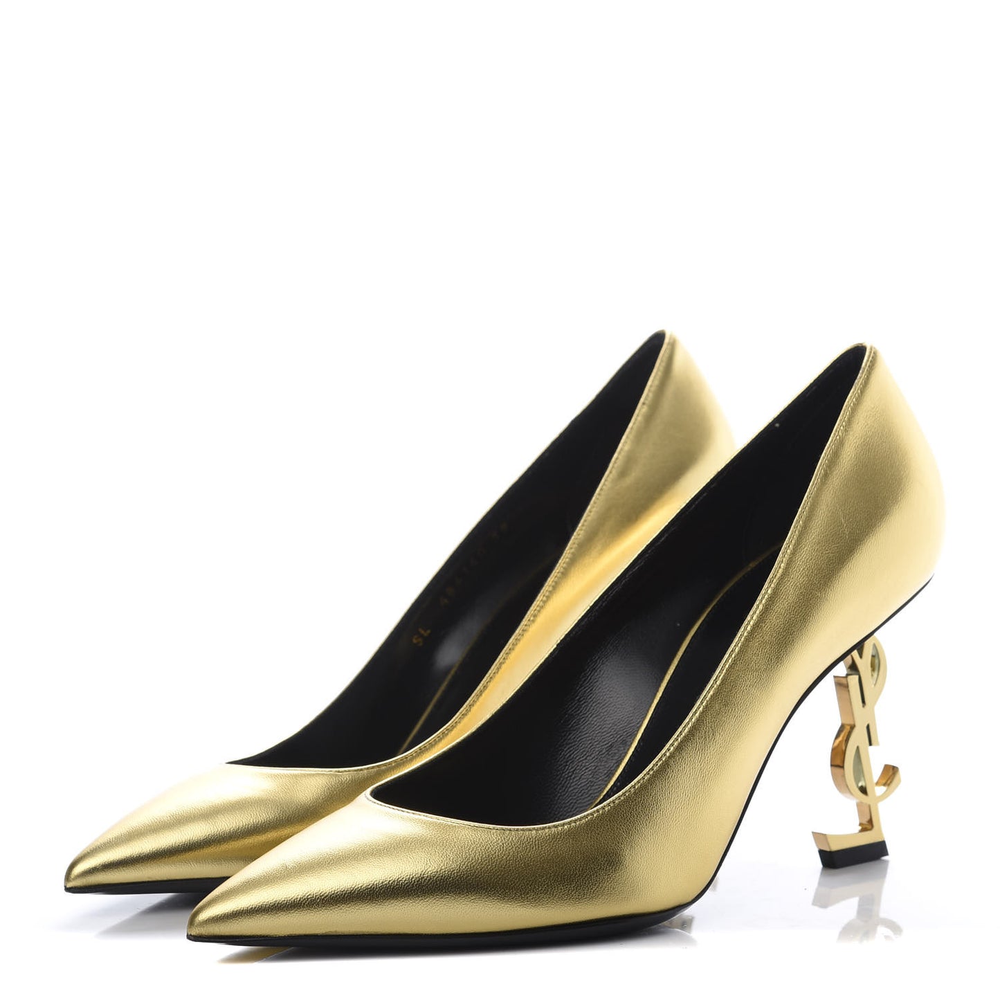 Calfskin Opyum 85 Pumps 39 Gold