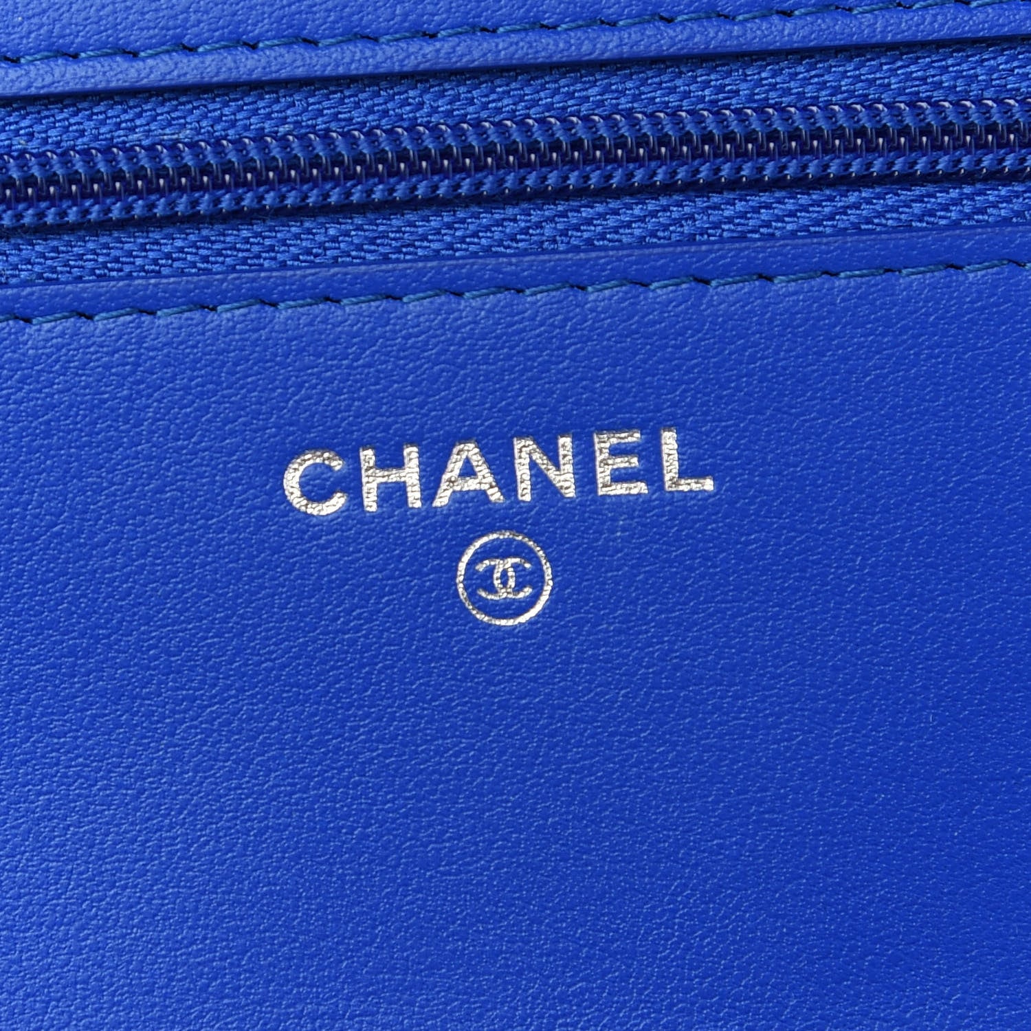 Chanel Tweed Quilted Wallet on Chain WOC Navy Blue 6 of 9
