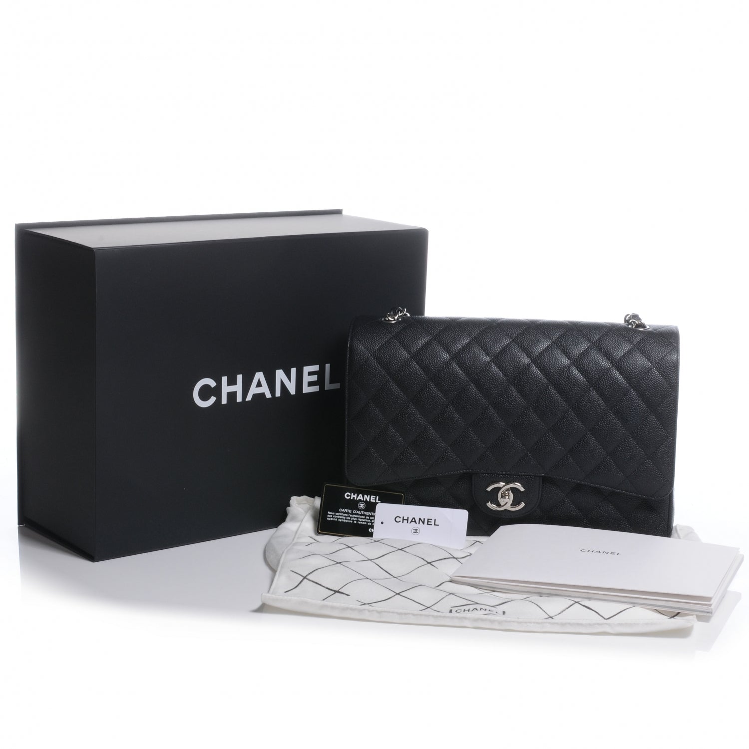 Chanel Caviar Quilted Maxi Double Flap Black 5 of 9