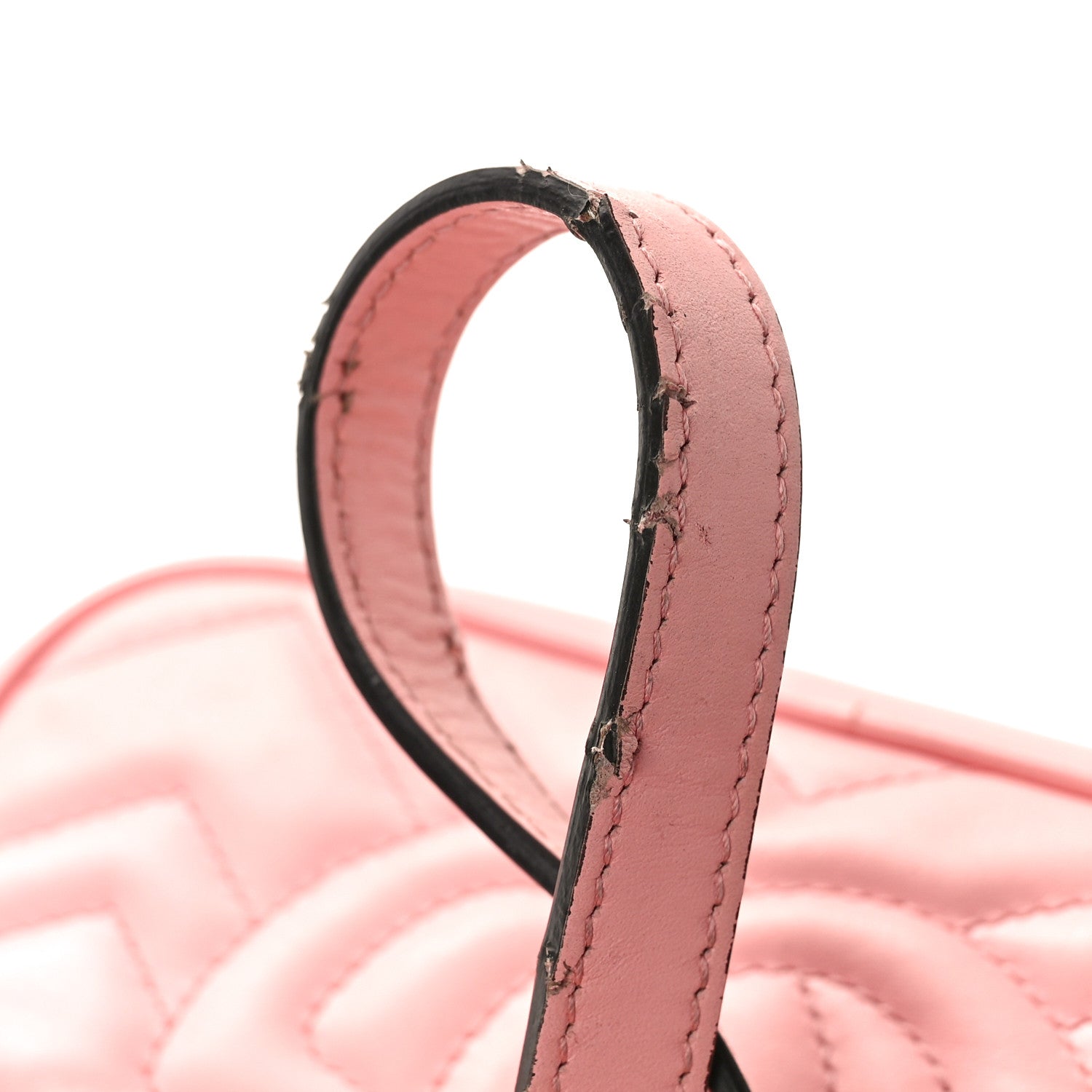 Gucci Calfskin Matelasse Mini GG Marmont Chain Shoulder Bag Wild Rose 13 of 14