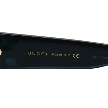 Gucci Acetate Square Frame Sunglasses GG0083S Glitter Red Black Green 3 of 6