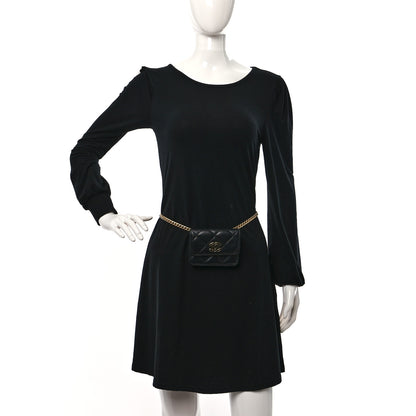 Chanel Lambskin Enamel Quilted Pending CC Flap Belt Bag Black 3 of 10