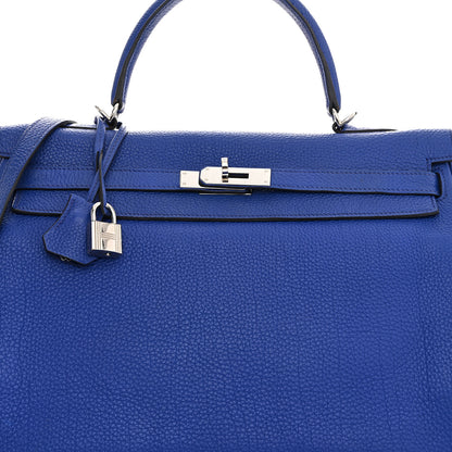 Hermes Togo Kelly Retourne 35 Bleu Electrique 8 of 15