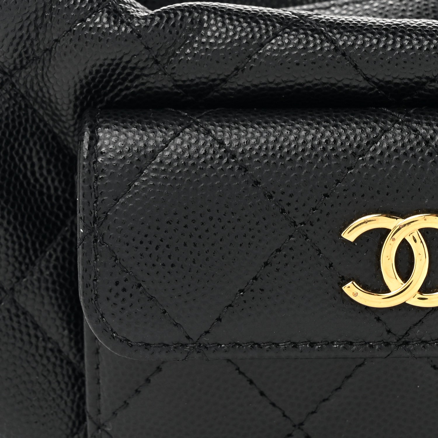 Chanel Caviar Quilted Polly Pocket Pouch Hobo Black 8 of 11