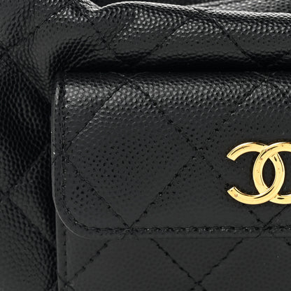 Chanel Caviar Quilted Polly Pocket Pouch Hobo Black 8 of 11