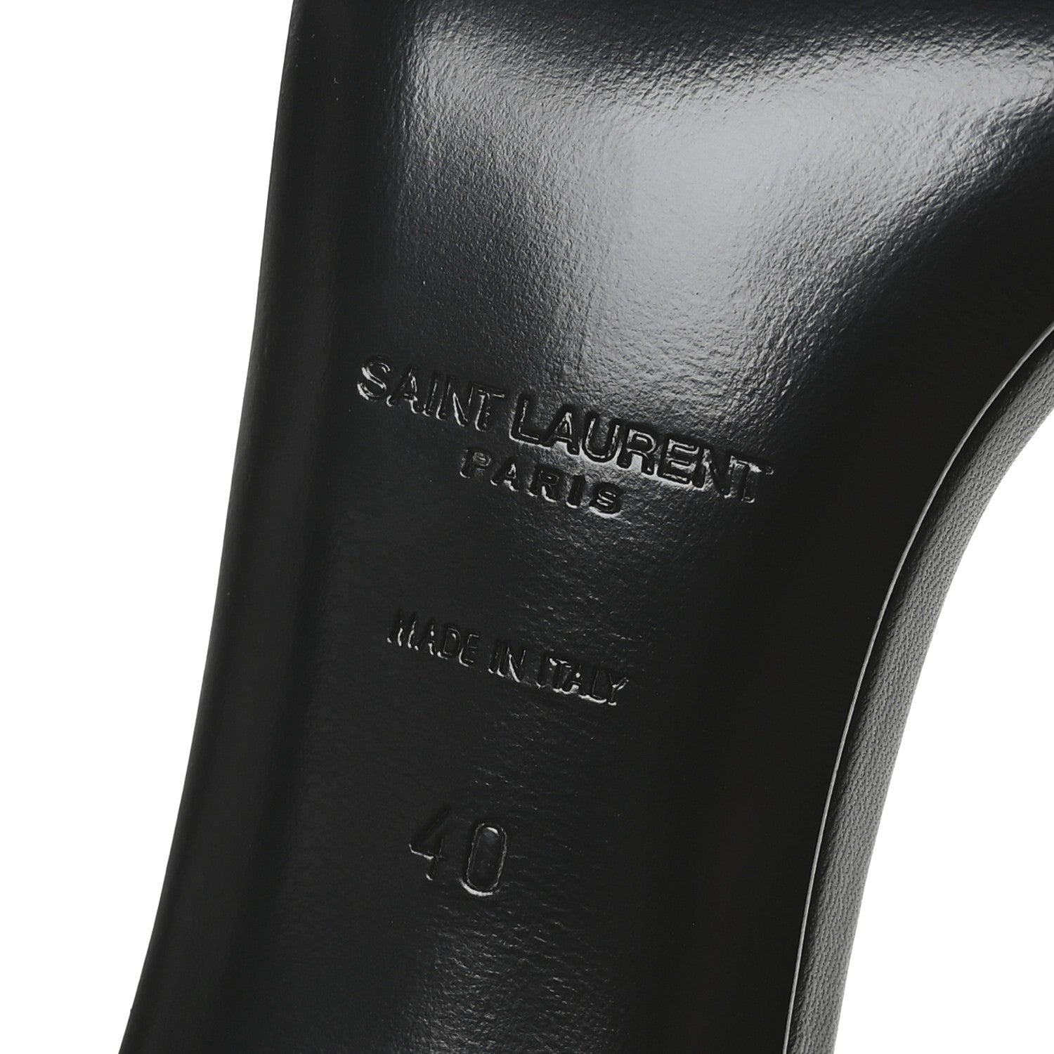 Saint Laurent Calfskin Amber 105 Ankle Strap Sandals 40 Black 7 of 9
