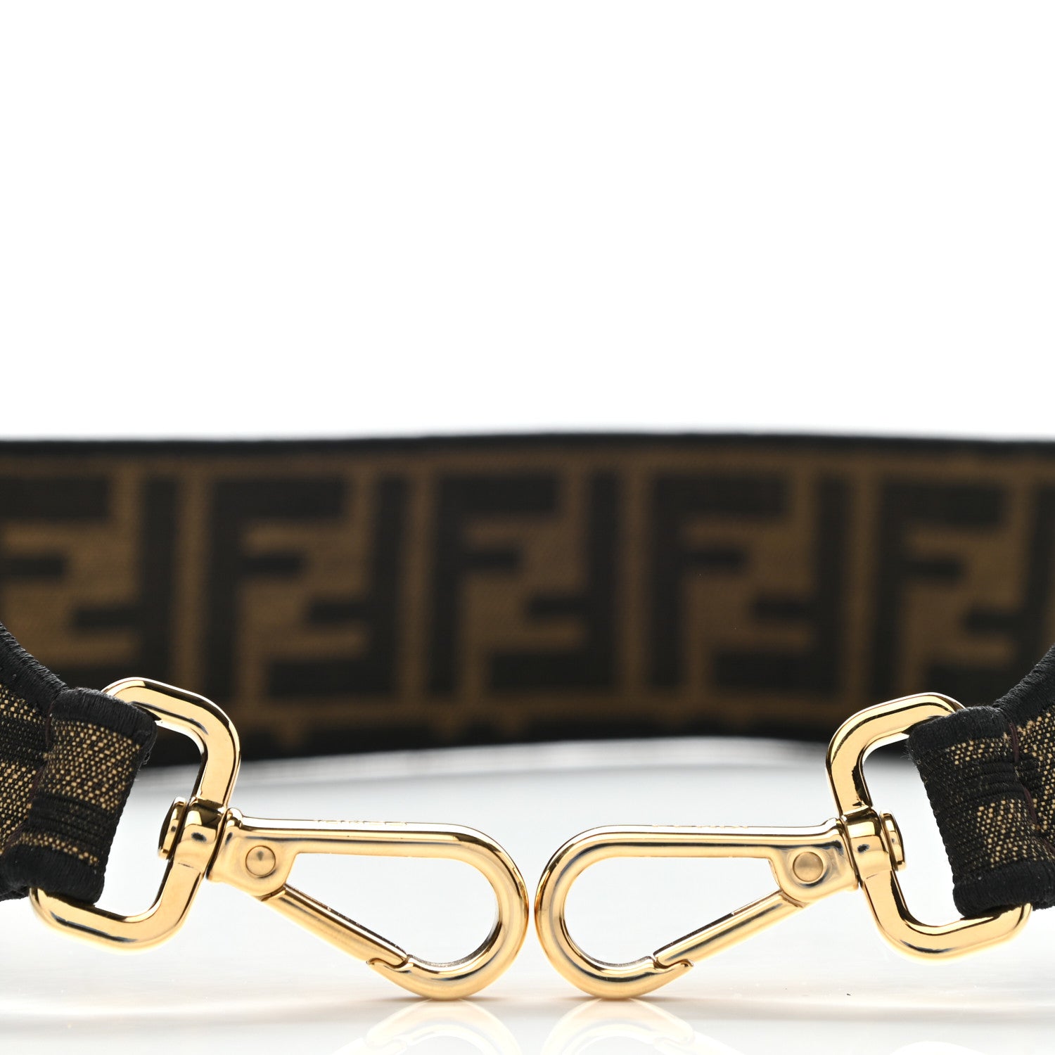 Fendi Fabric Jacquard FF 1974 Floral Embroidered Strap You Tobacco Moro Multicolor 3 of 6