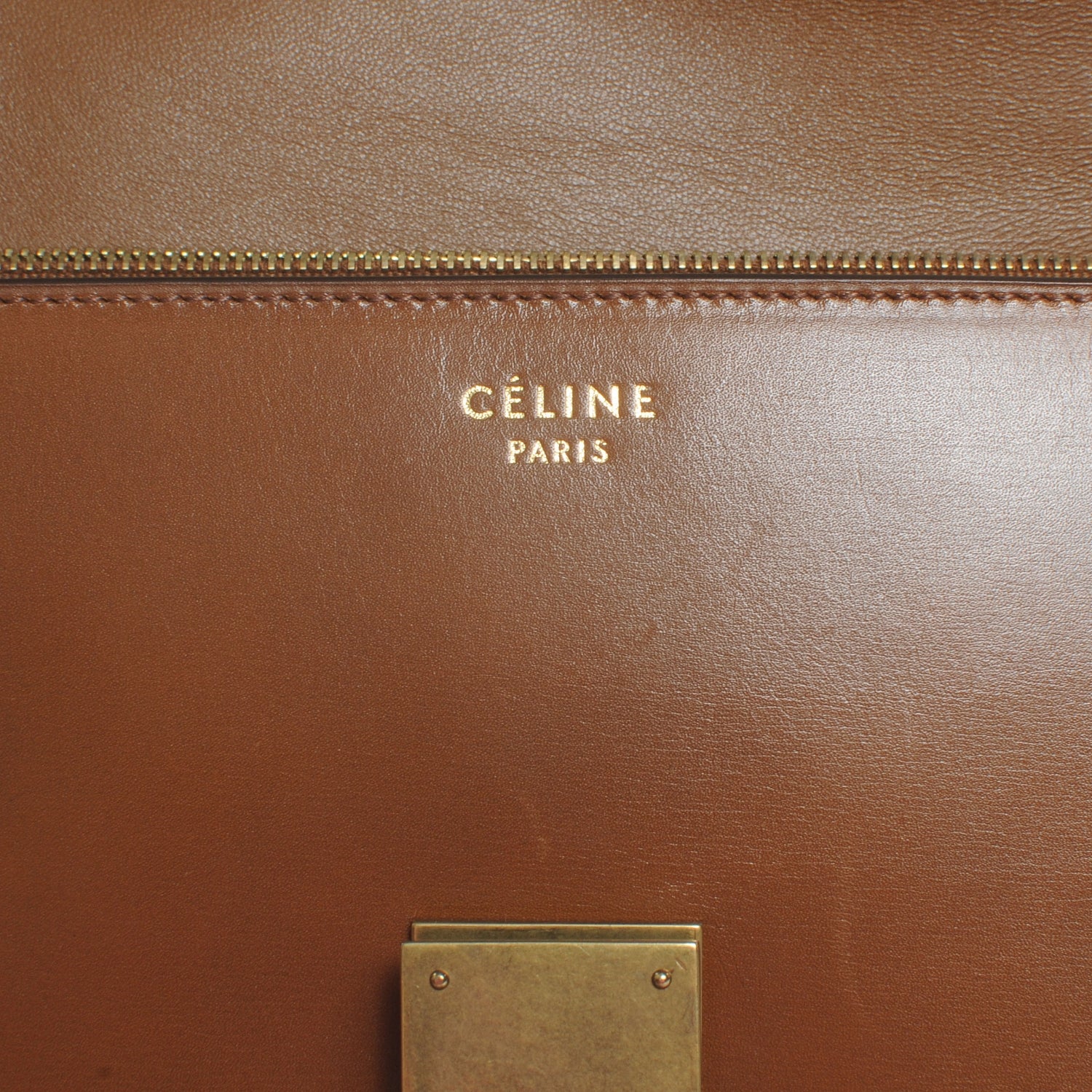 Celine Leather Medium Classic Box Flap Bag Camel 6 of 7
