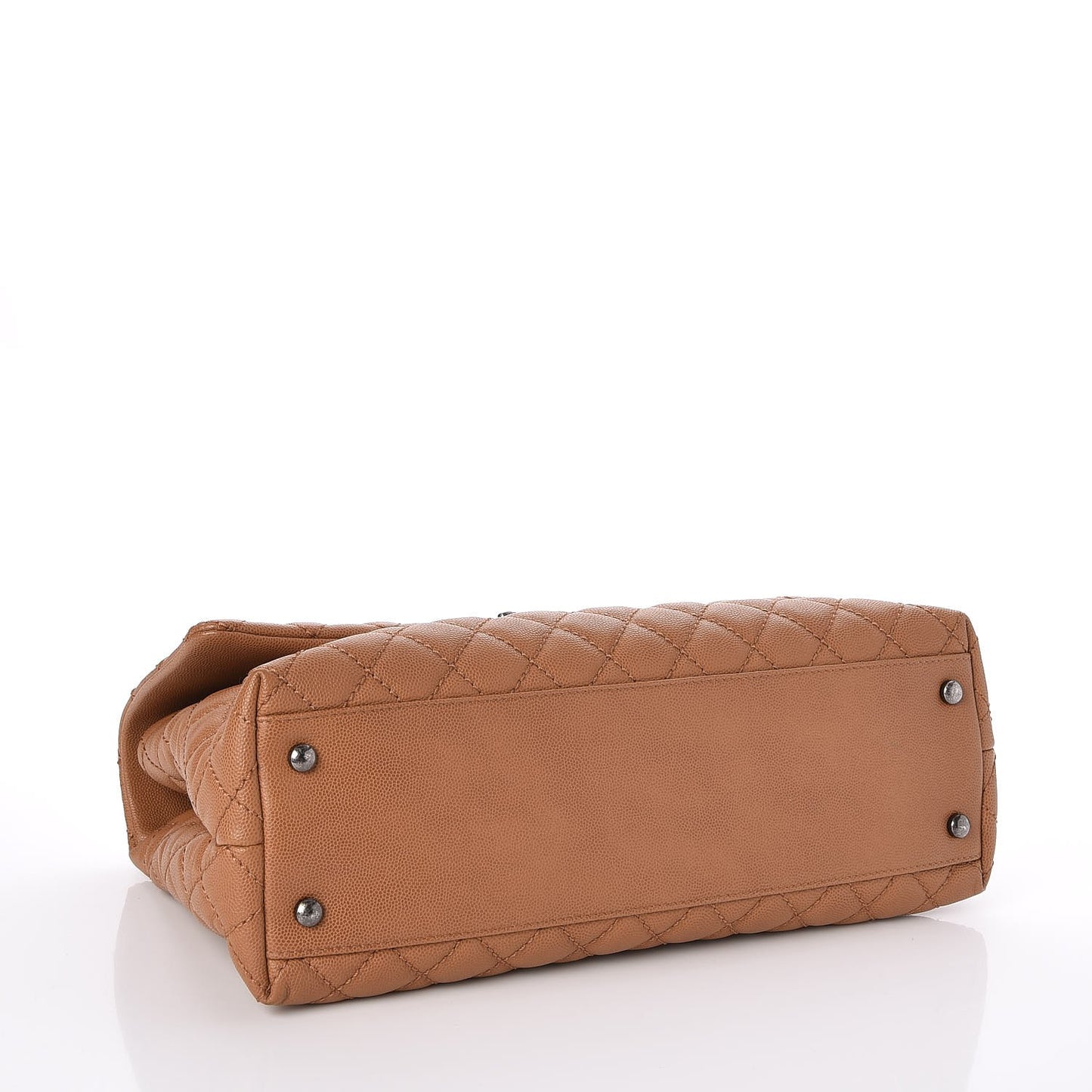 Caviar Quilted Medium Coco Handle Flap Camel