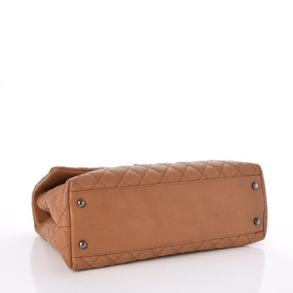 Chanel Caviar Quilted Medium Coco Handle Flap Camel 4 of 8