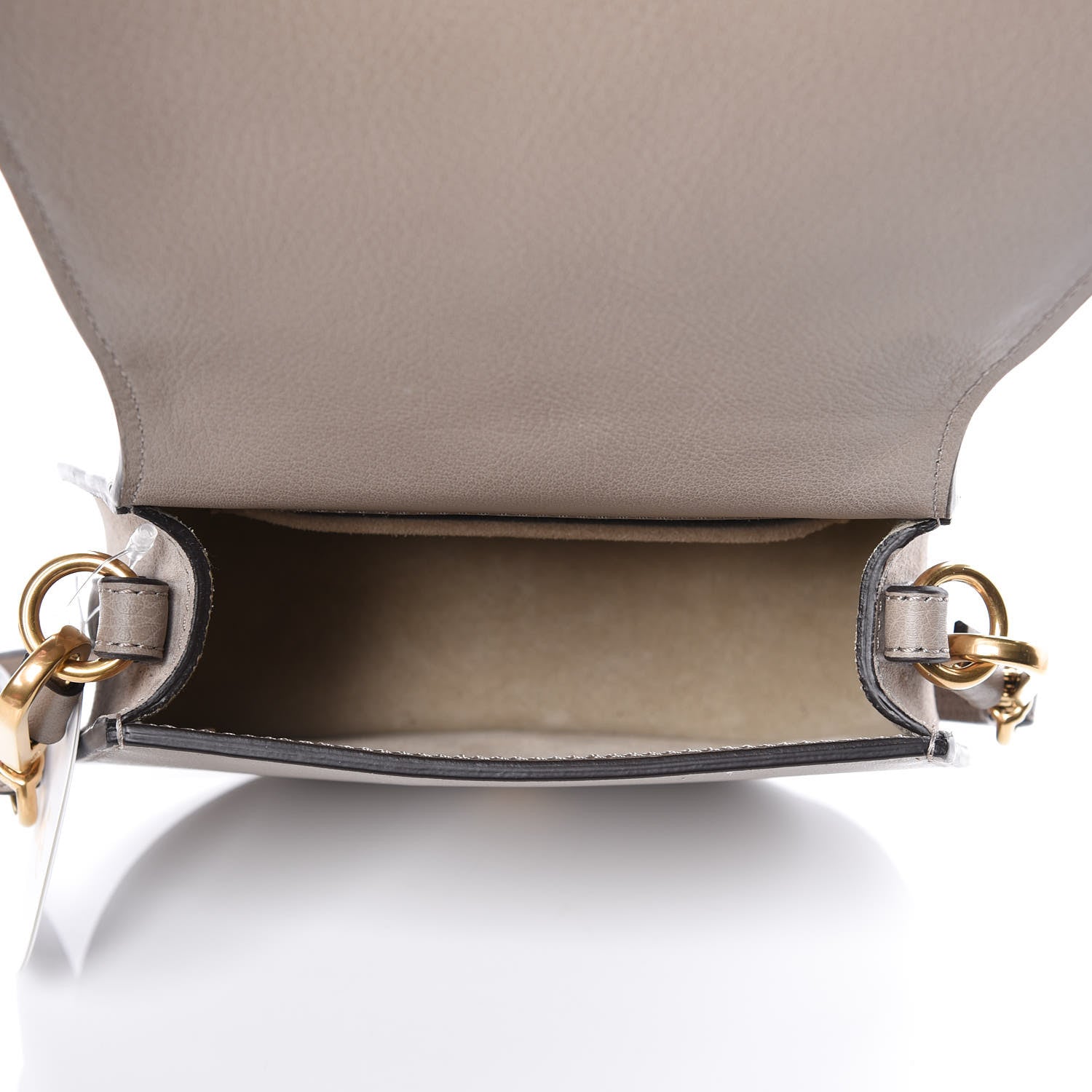 Chloe Calfskin Suede Small Nile Bracelet Bag Motty Grey 5 of 9