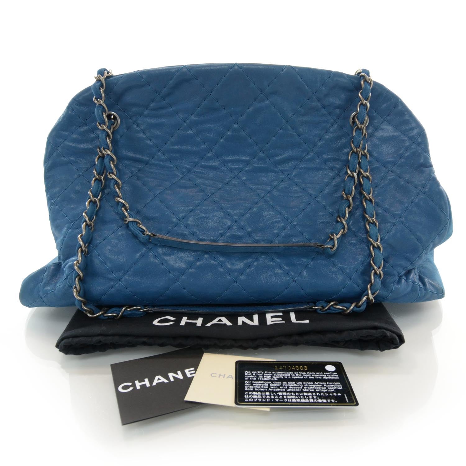 Chanel Calfskin Large Just Mademoiselle Blue 12 of 21