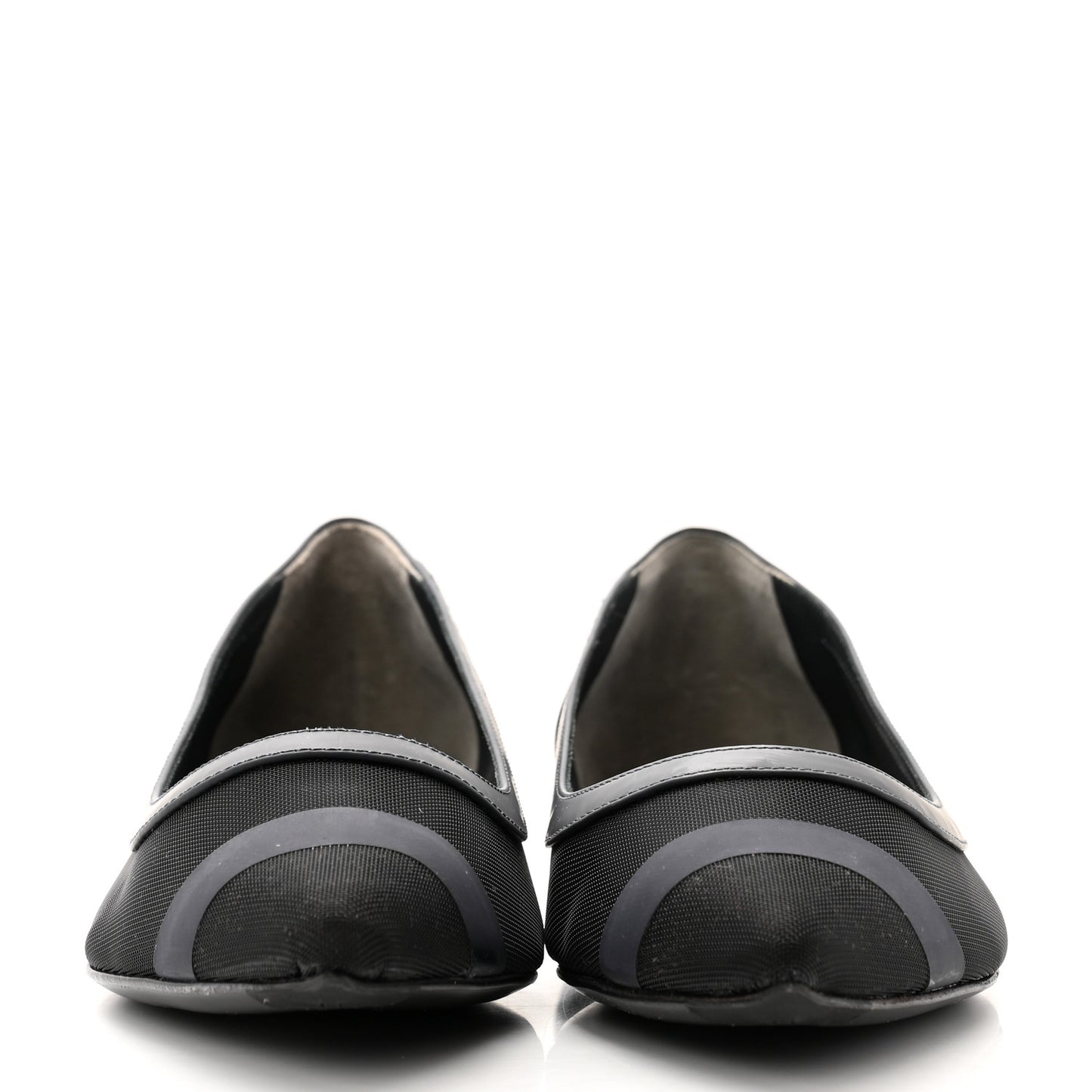 Mesh Skimmer Ballerina Flats 36 Navy Black