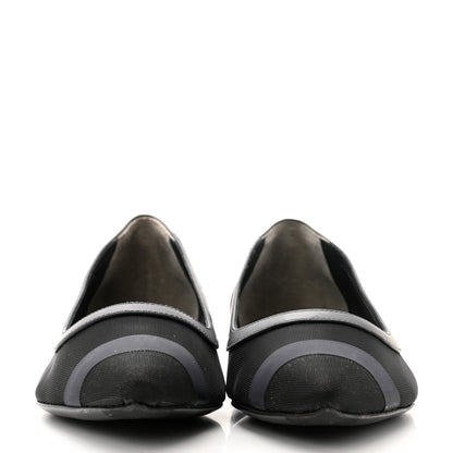 Fendi Mesh Skimmer Ballerina Flats 36 Navy Black 2 of 8