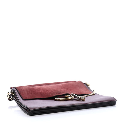 Chloe Calfskin Suede Medium Faye Shoulder Bag Plum Purple 3 of 4
