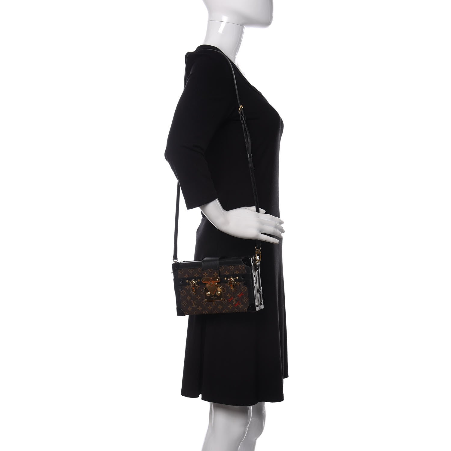 Louis Vuitton Monogram Petite Malle Black 2 of 9