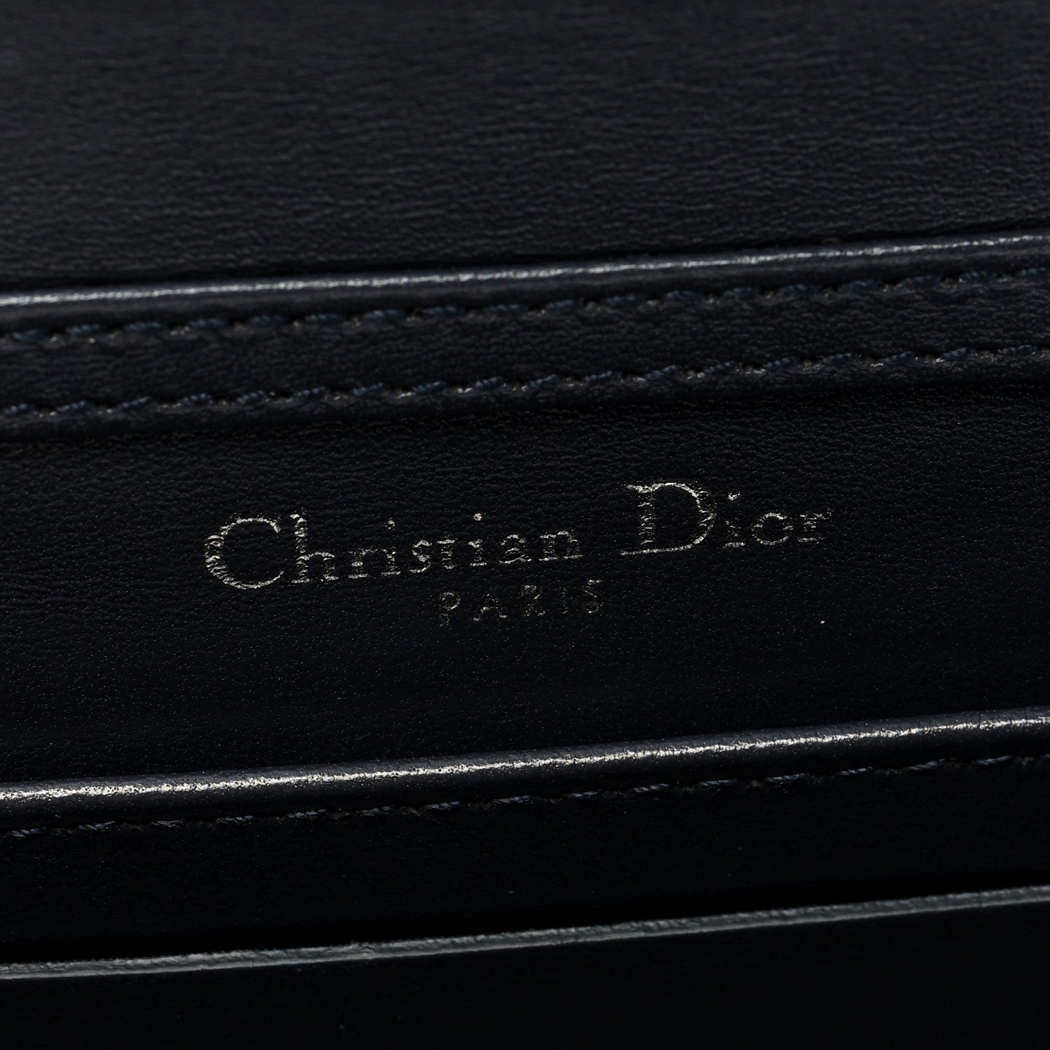 Christian Dior Metallic Patent Micro-Cannage Diorama Wallet on Chain Pouch Silver 6 of 9
