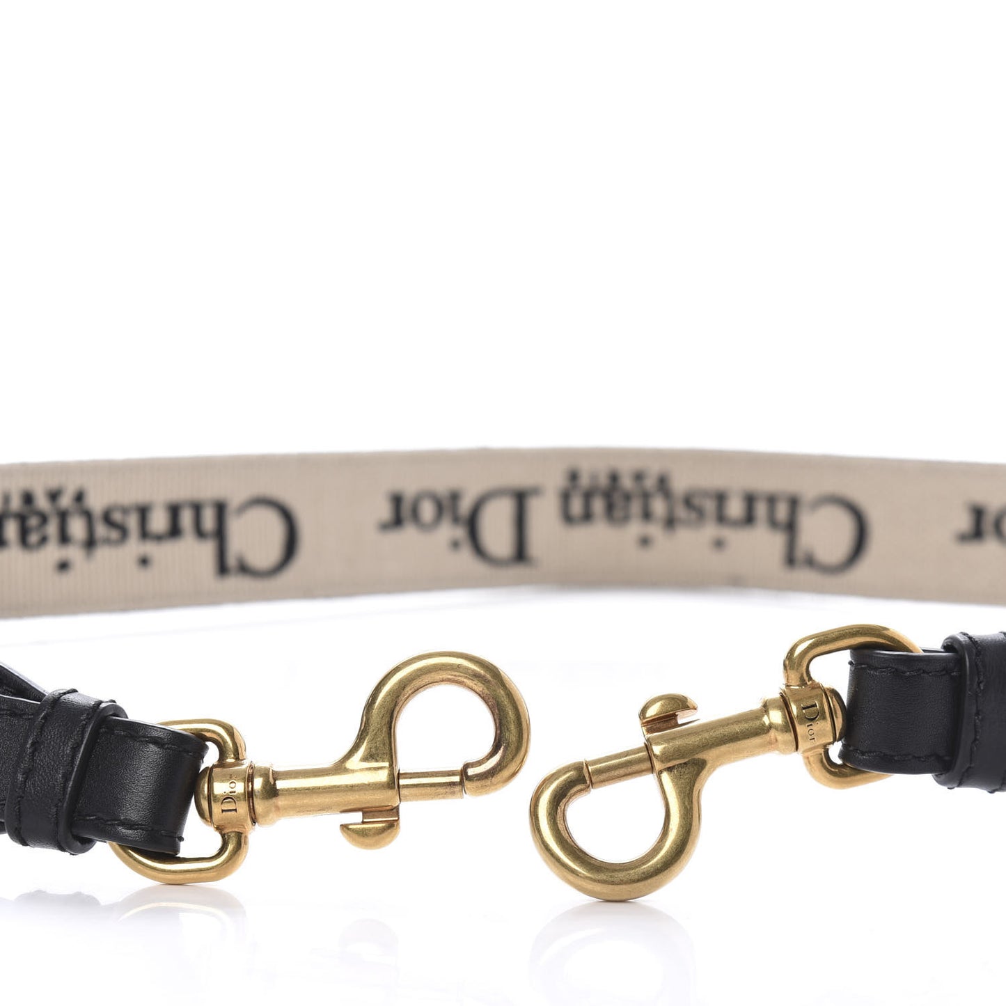 Canvas Embroidered Adjustable Shoulder Strap Black