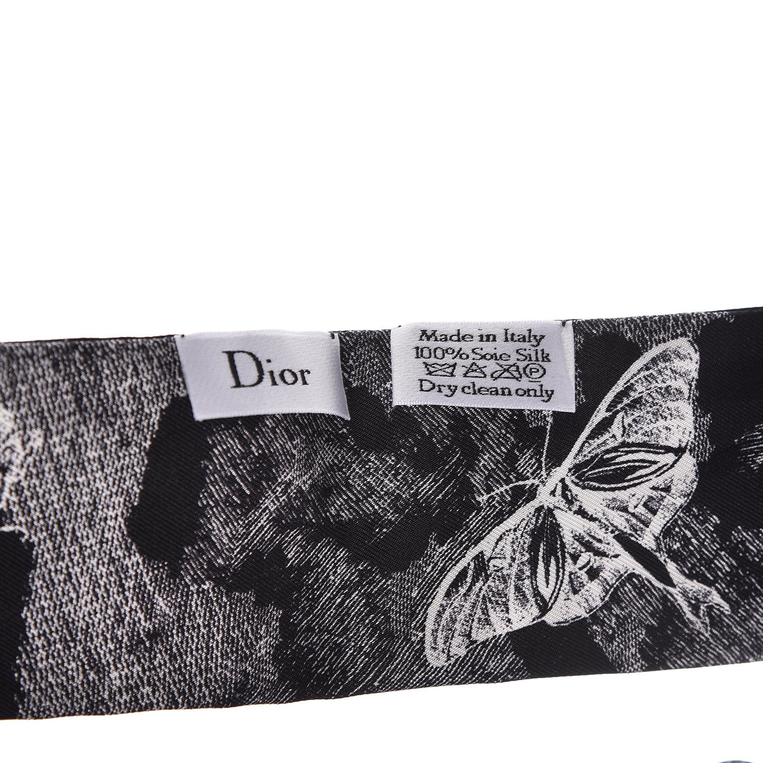 Christian Dior Silk Toile De Jouy Tropicalia Mitzah Scarf Black 3 of 4