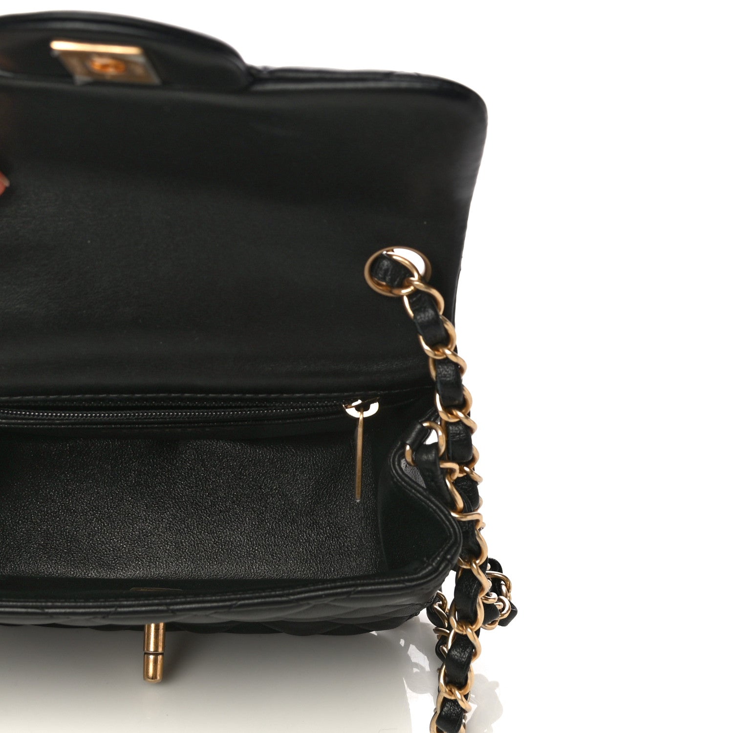 Chanel Lambskin Quilted Mini Square Flap Black 4 of 12