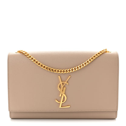 Saint Laurent Grain De Poudre Medium Monogram Kate Satchel Nude Powder 1 of 11