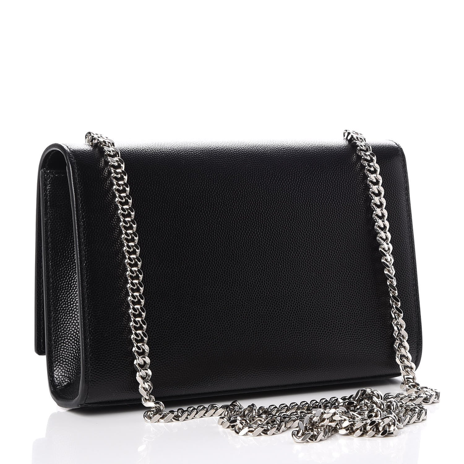 Saint Laurent Grain De Poudre Small Monogram Kate Satchel Black 3 of 7