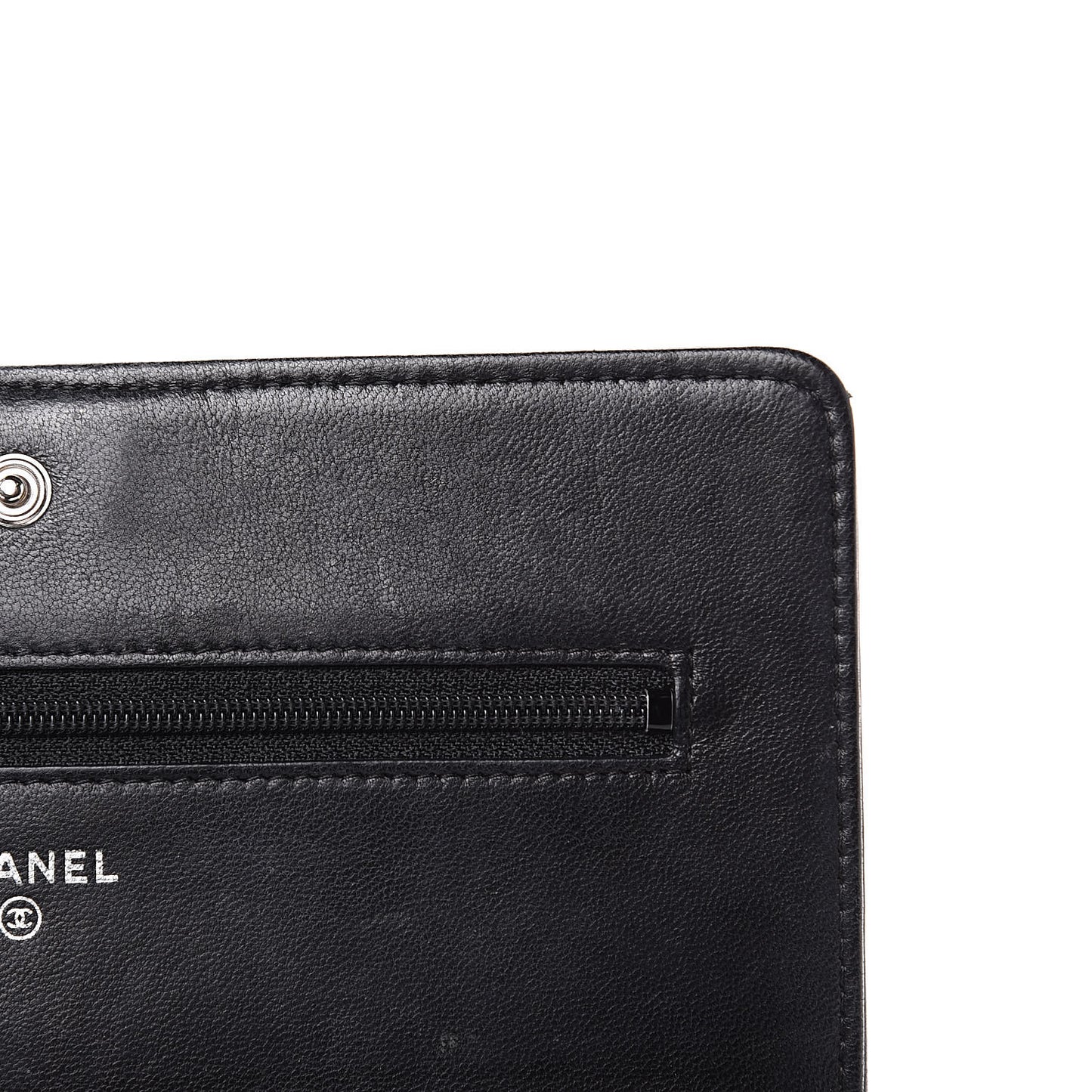 Lambskin Quilted Boy Wallet On Chain WOC Black