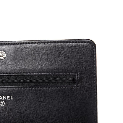 Chanel Lambskin Quilted Boy Wallet On Chain WOC Black 16 of 18