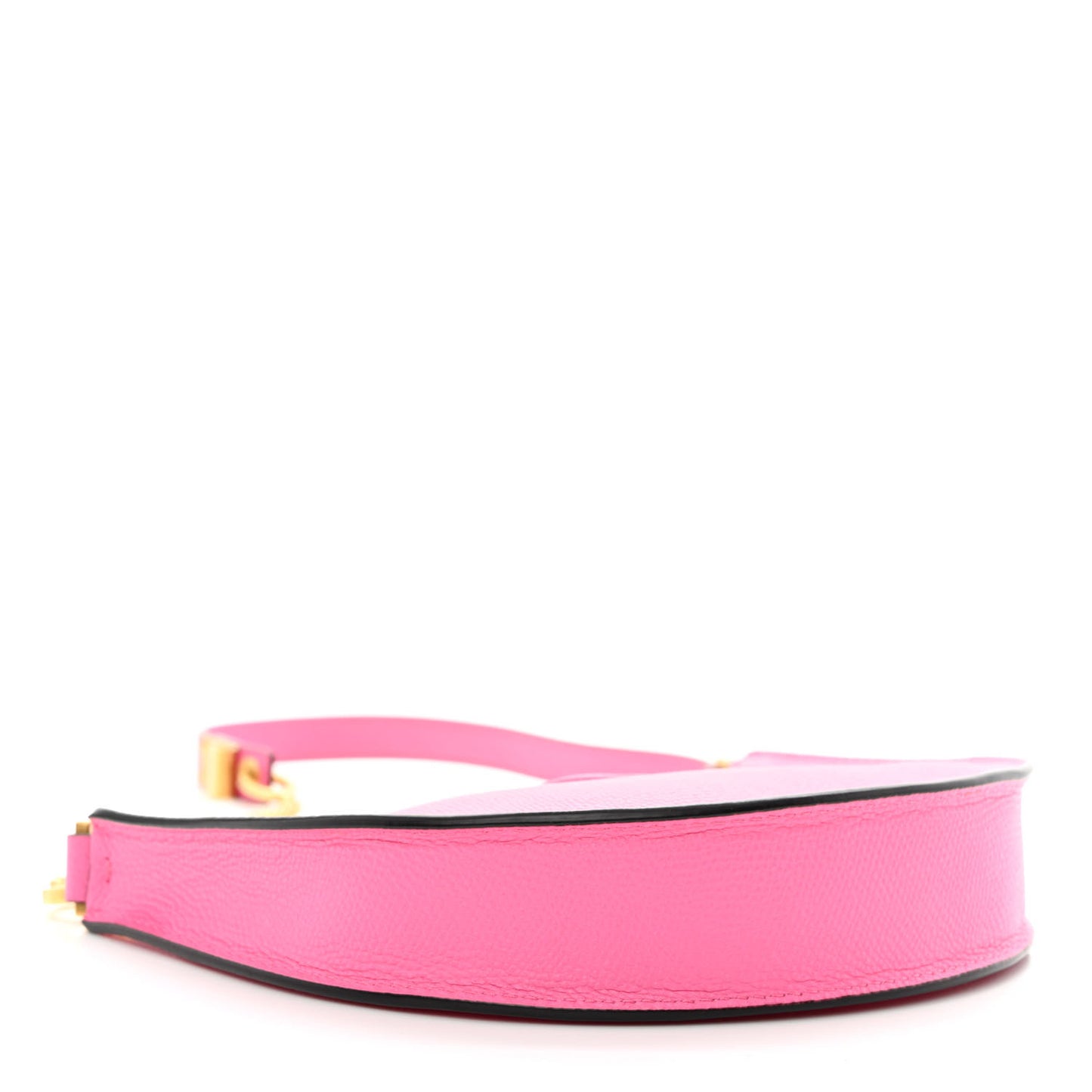 Grainy Calfskin Mini Vlogo Hobo Bag Feminine Pink