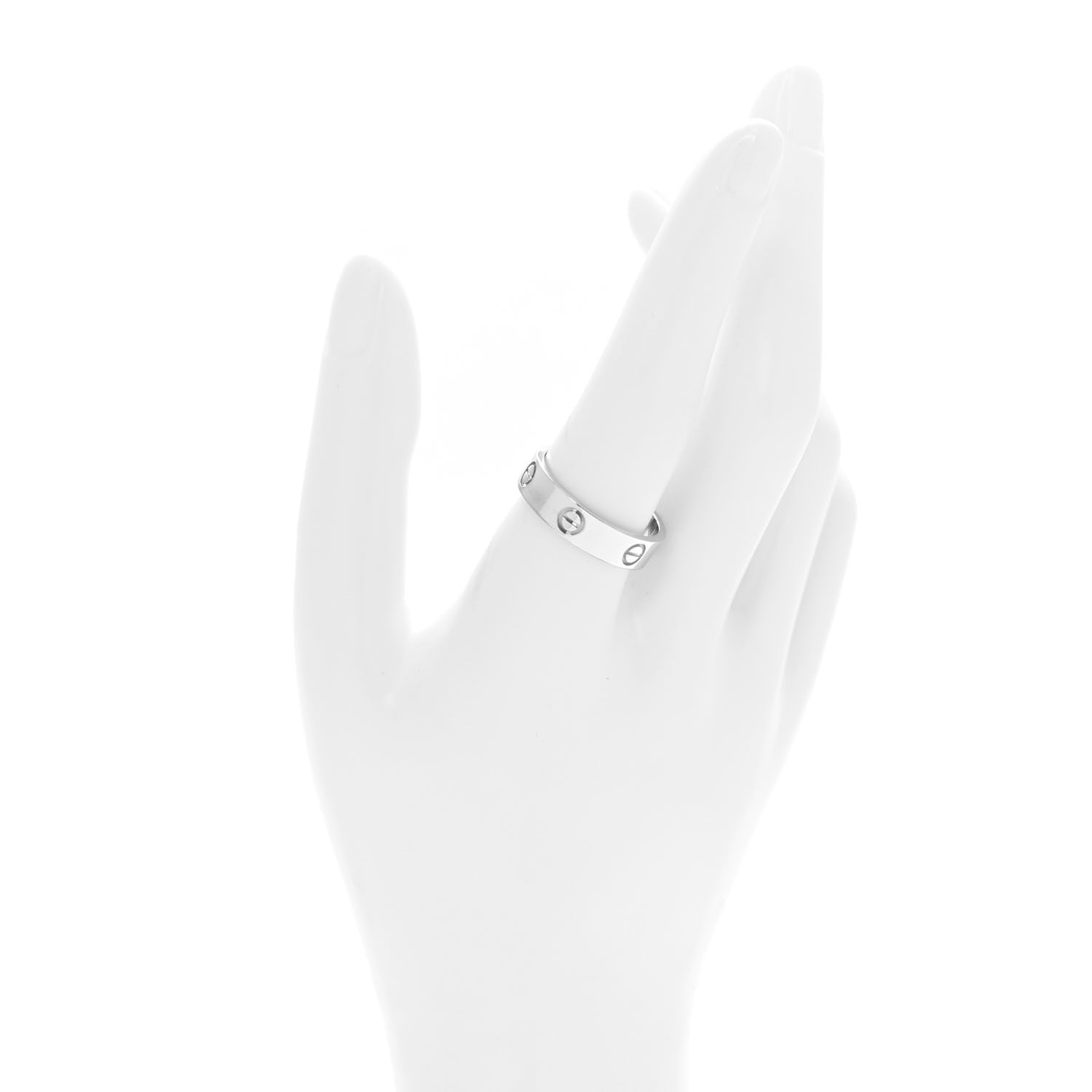 Cartier 18K White Gold 5.5mm LOVE Ring 62 10 2 of 4