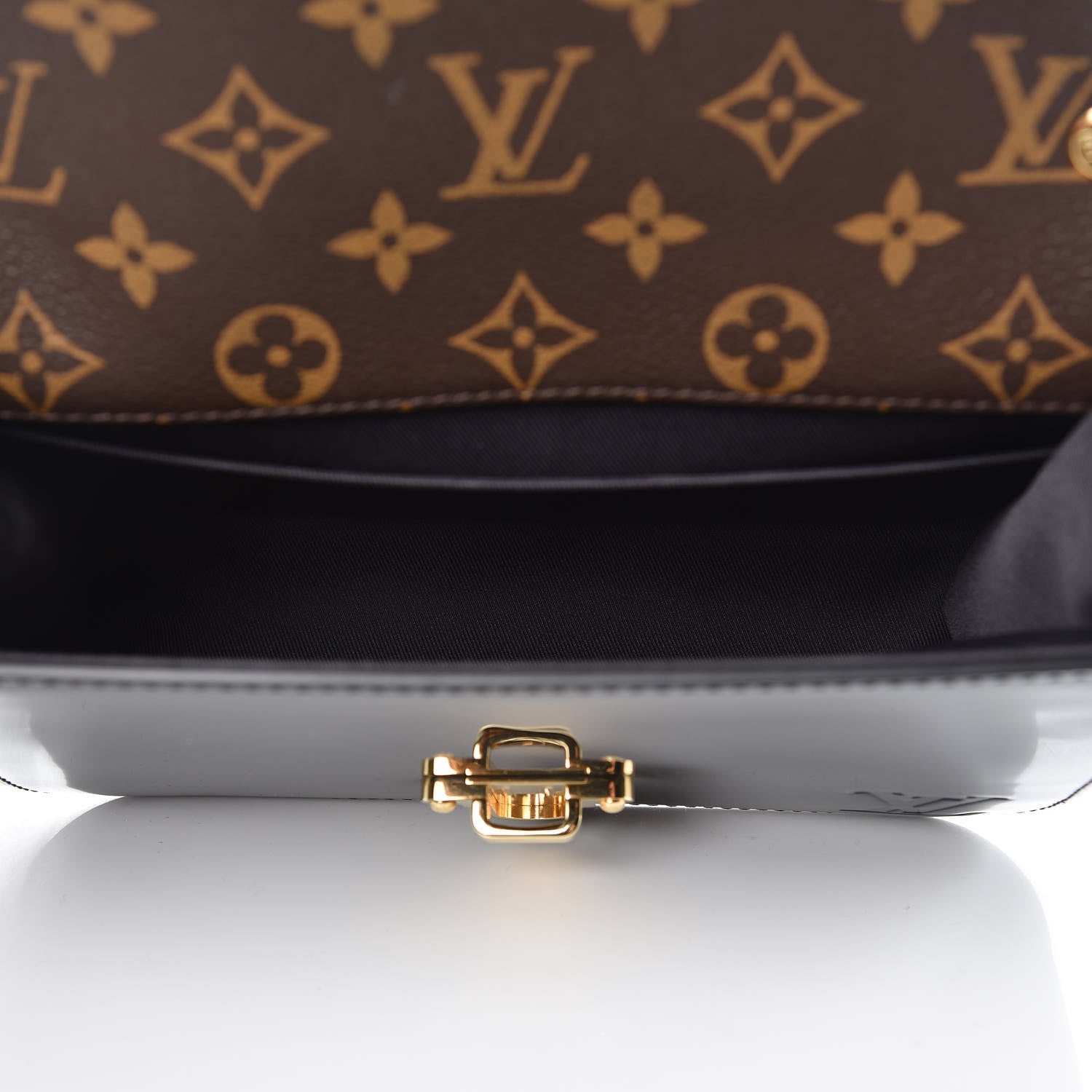 Louis Vuitton Patent Calfskin Monogram Cherrywood BB Black 5 of 8