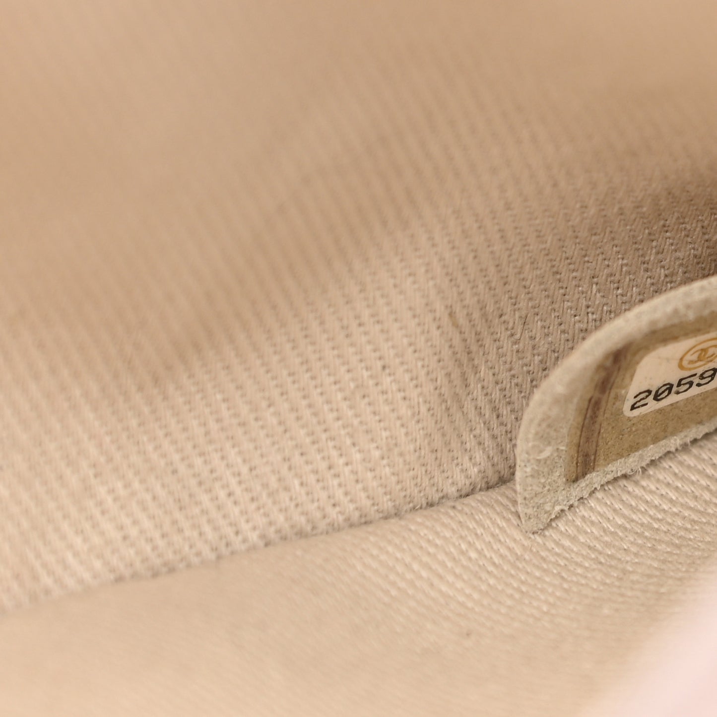 Glazed Calfskin Quilted Medium Lady Pearly Flap Light Beige