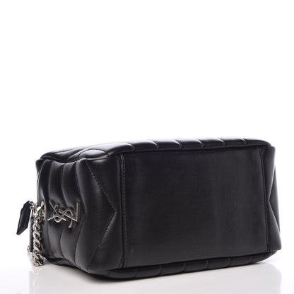 Saint Laurent Calfskin Y Quilted Monogram Small Loulou Bowling Bag Black 4 of 7