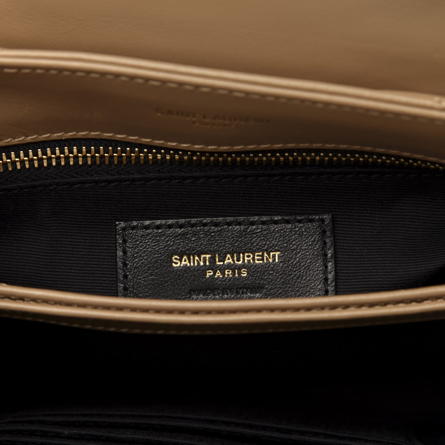 Saint Laurent Calfskin Y Quilted Monogram Toy Loulou Crossbody Bag Dark Beige 7 of 11