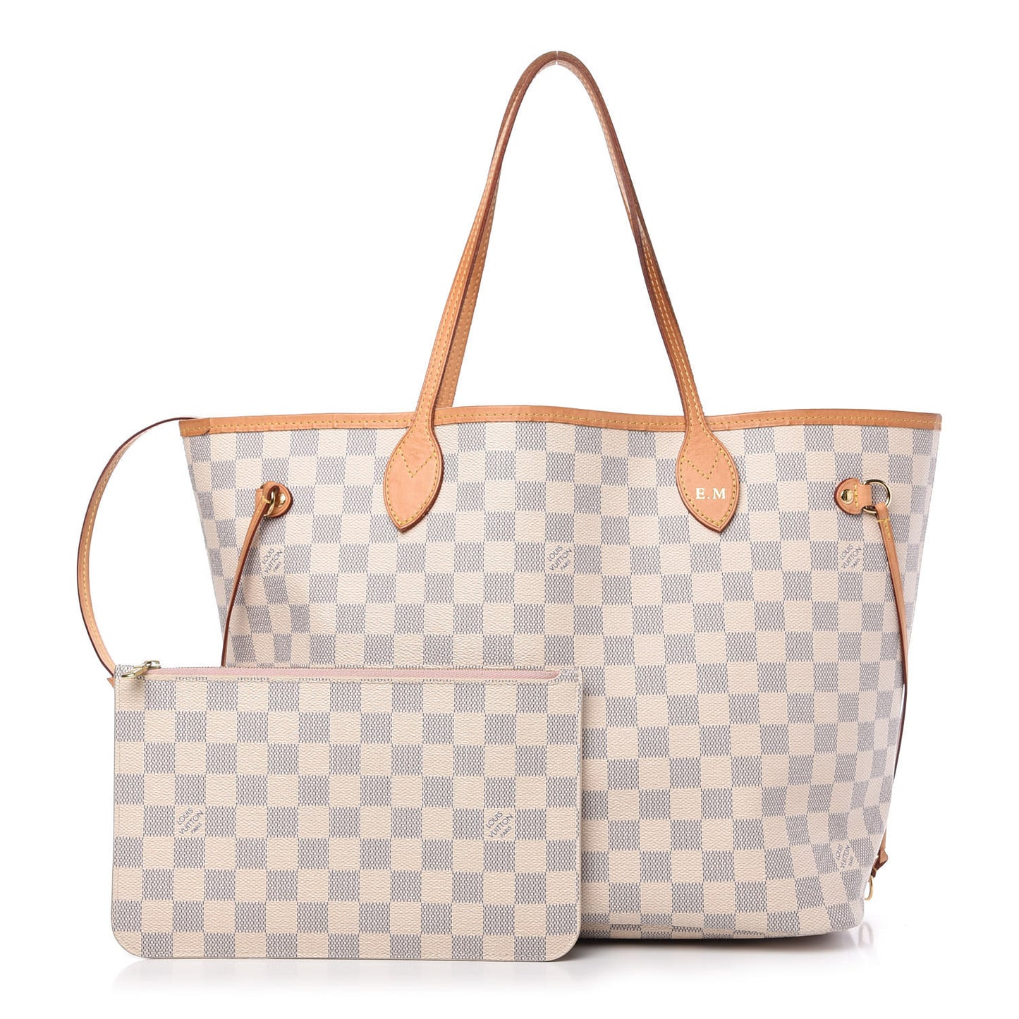 Damier Azur Neo Neverfull MM Rose Ballerine