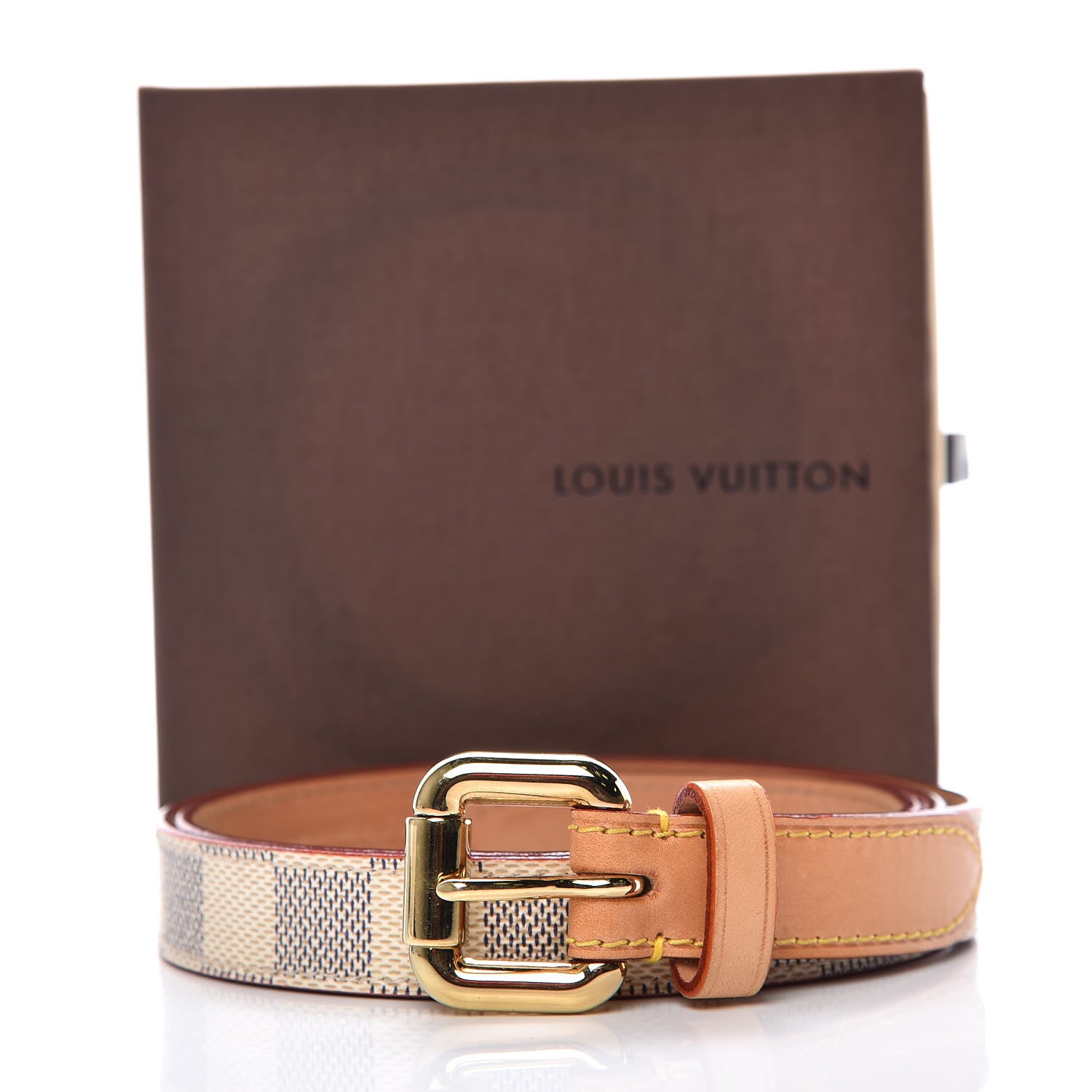 Louis Vuitton Damier Azur 20mm Belt 80 32 10 of 10