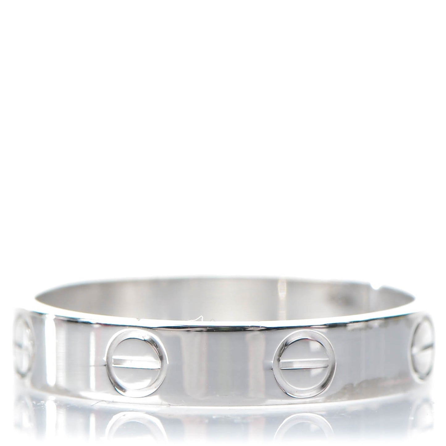 18K White Gold 3.5mm LOVE Wedding Band Ring 53 6.25