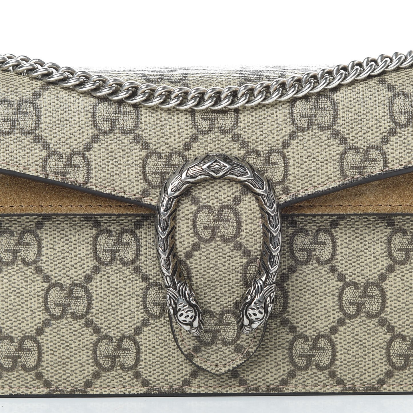 GG Supreme Monogram Super Mini Dionysus Shoulder Bag Taupe