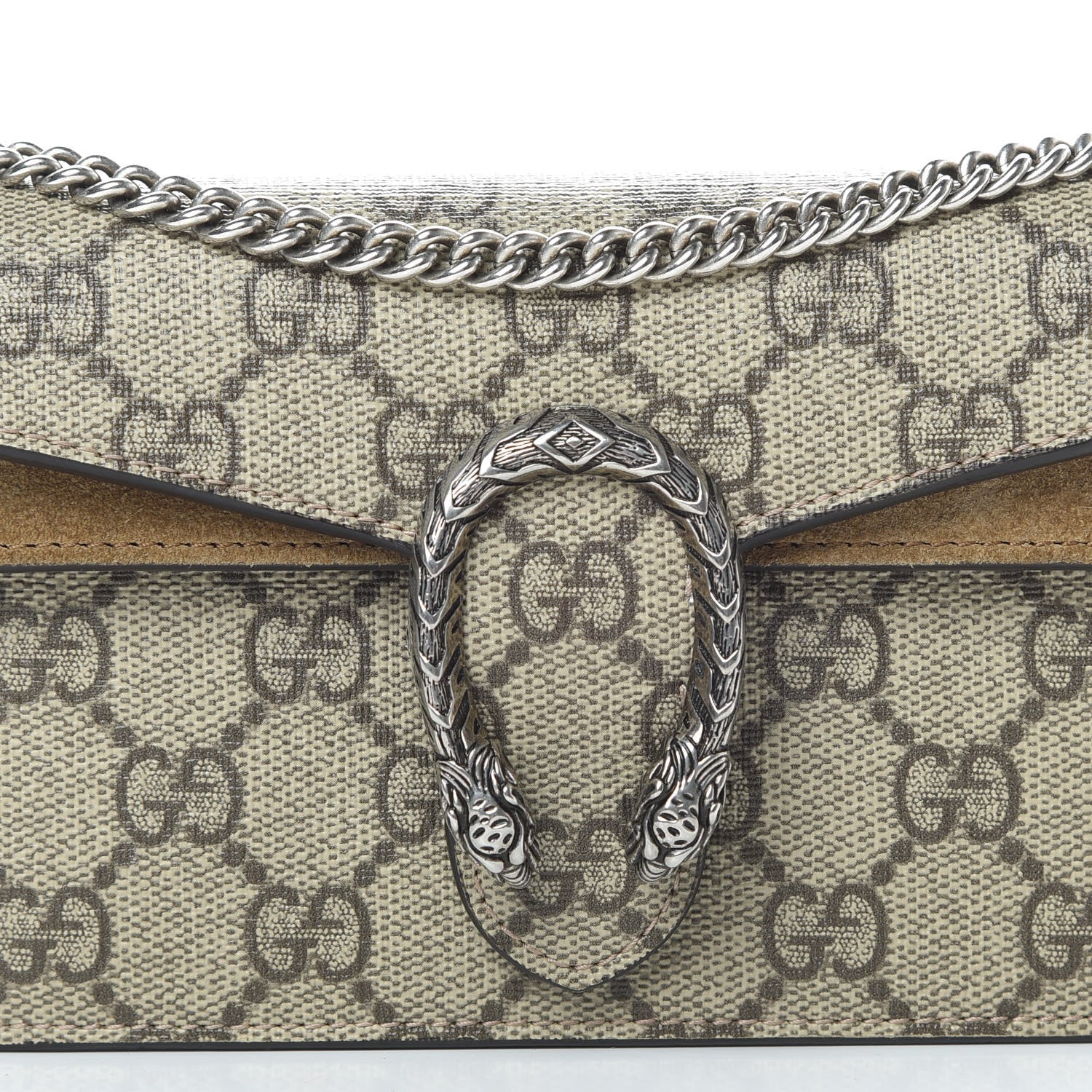 Gucci GG Supreme Monogram Super Mini Dionysus Shoulder Bag Taupe 7 of 12