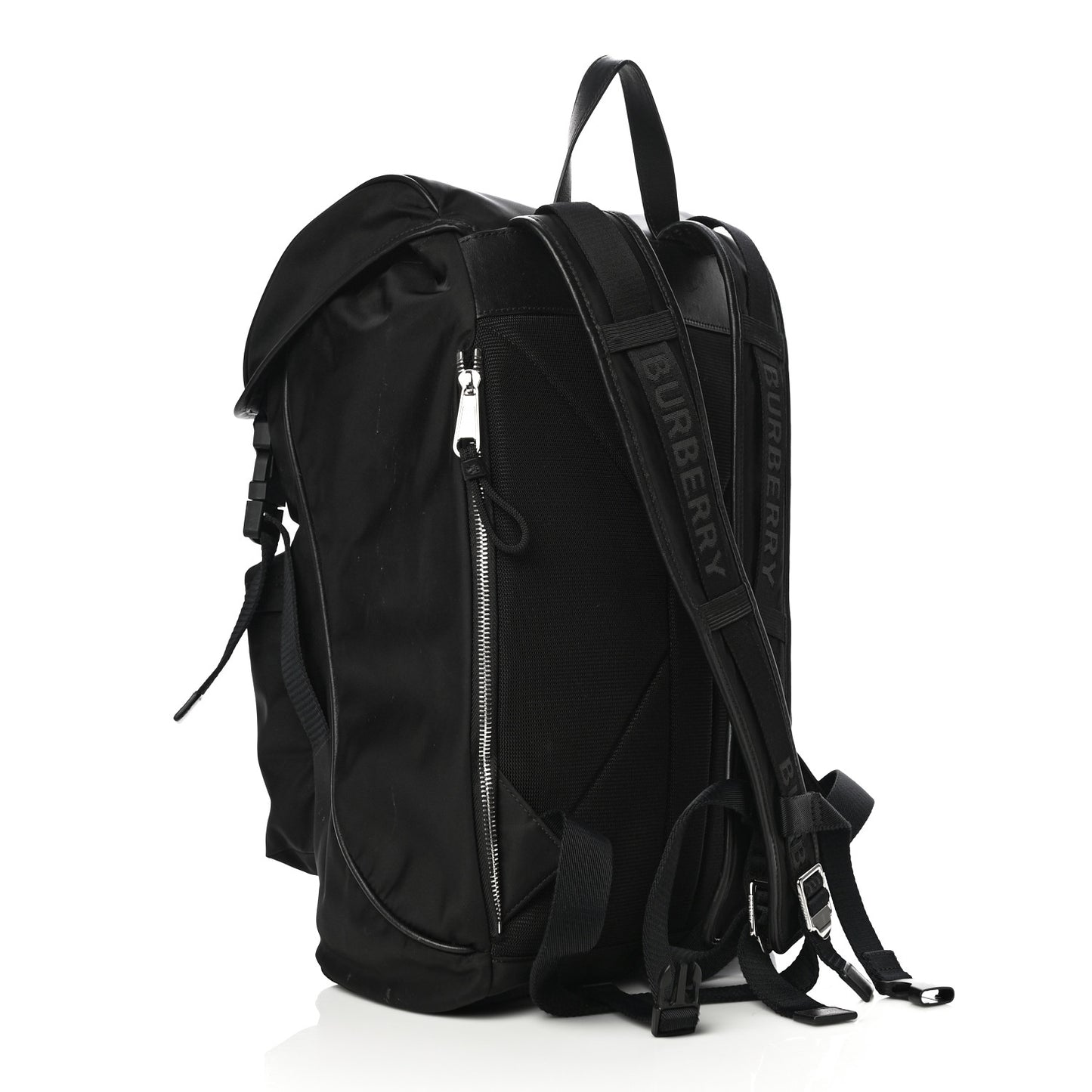 Nylon Logo Print Rocky Backpack Black