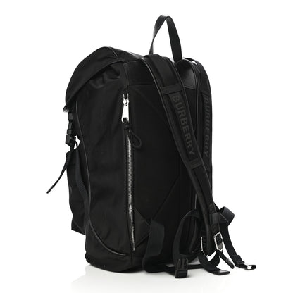 Burberry Nylon Logo Print Rocky Backpack Black 2 of 19