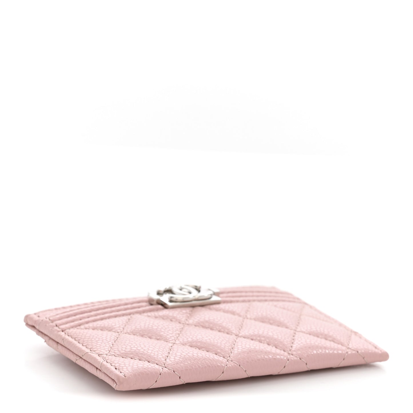 Caviar Quilted Boy Card Holder Pink